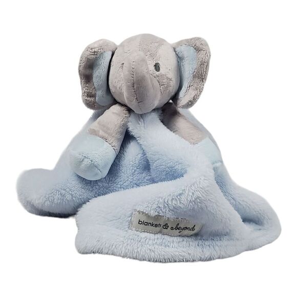Blankets and Beyond Elephant Lovey Blue Gray Security Blanket Baby Infant Nunu - Picture 12 of 12